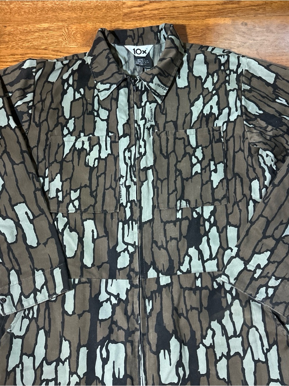 Men's Military-Style Zip Jacket in Brown & Sage by 10X